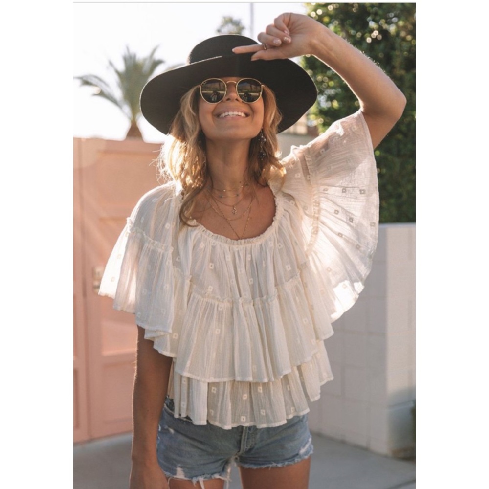 SOLD OUT Boho Angel Off The Shoulder Top - Picture 6 of 10